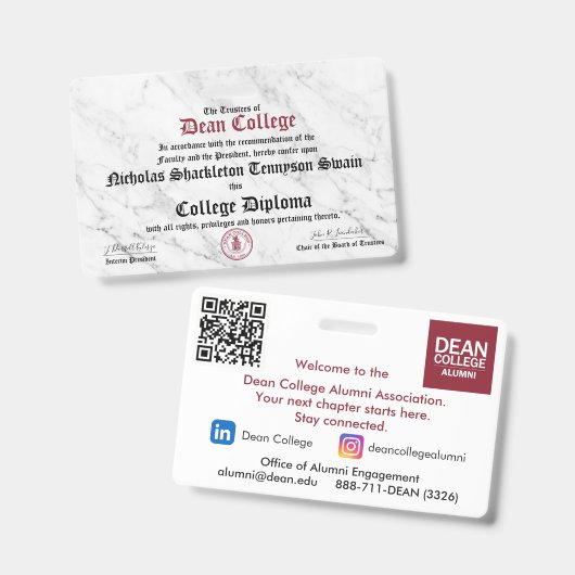 Nicholas Shackleton Tennyson Swain Badge (Voor- en achterkant)