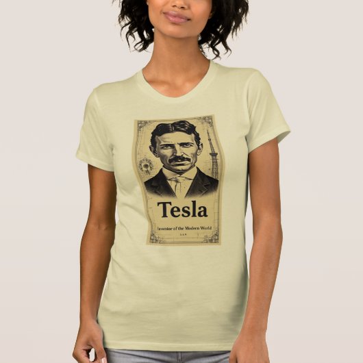 NICHOLAS TESLA uitvinder van onze moderne wereld T-shirt (Voorkant)