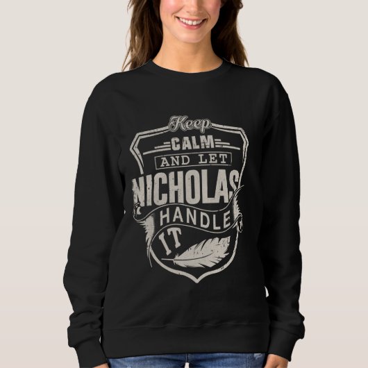 Nicholas Voornaam Shirt Nicholas Naam Verjaardag (Voorkant)