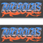 Nicholas Vorname Name Graffiti Aufkleber Sticker (Voorkant)
