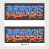 Nicholas Vorname Name Graffiti Aufkleber Sticker (Vel)