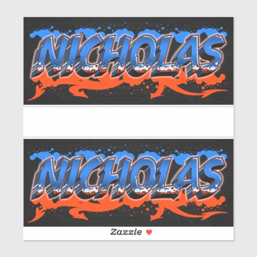 Nicholas Vorname Name Graffiti Aufkleber Sticker (Vel)