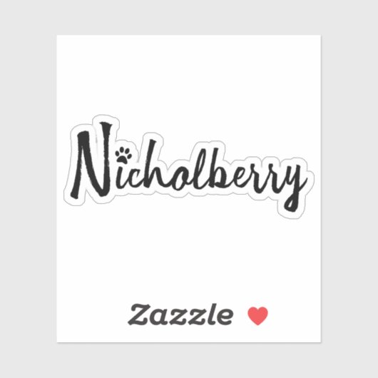 Nicholberry Sticker - Glanzend Transparant (Vel)