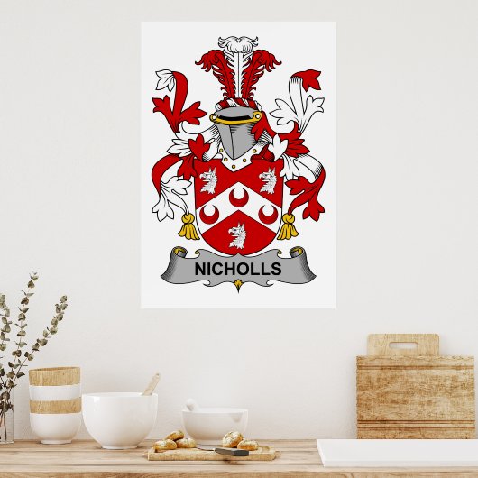 Nicholls Family Crest Poster (Keuken)
