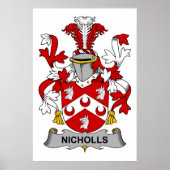 Nicholls Family Crest Poster (Voorkant)