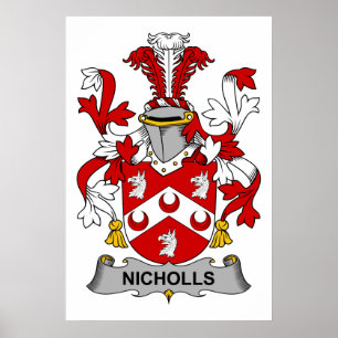 Nicholls Family Crest Poster