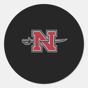 Nicholls State Colonels Links Borst Icoon Ronde Sticker
