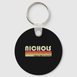 Nichols achternaam Funny Retro Vintage jaren 80 ja Sleutelhanger