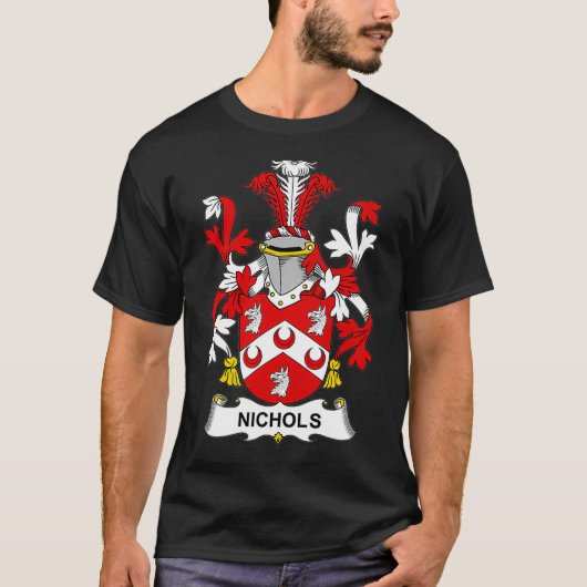 Nichols Coat of Arms Family Crest T-shirt (Voorkant)