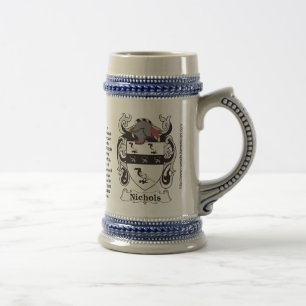 Nichols Family Coat of Arms on a Stein Bierpul