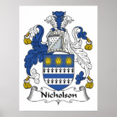 Nicholson Family Crest Poster (Voorkant)