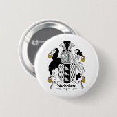 Nicholson Family Crest Ronde Button 5,7 Cm (Voorkant /achterkant)