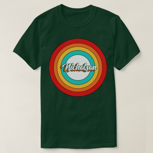 Nicholson Naam Shirt Nicholson Circle (Design voorkant)