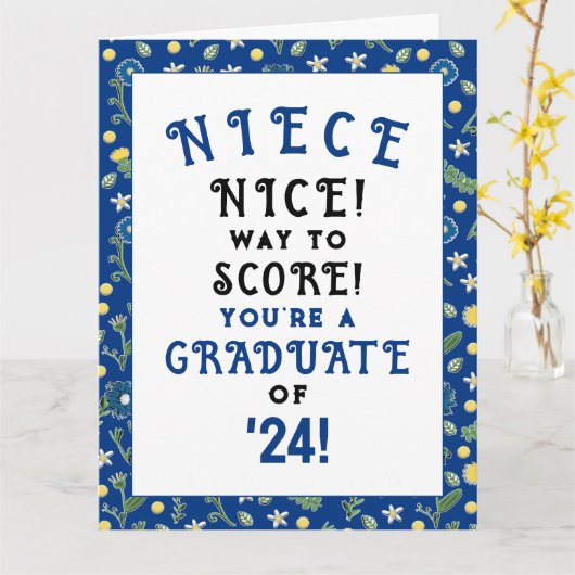 Nicht Afstuderen 2024 Kaart (Gele Bloem)