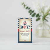 nicht Baby shower luierspoel Informatiekaartje (Staand voorkant)