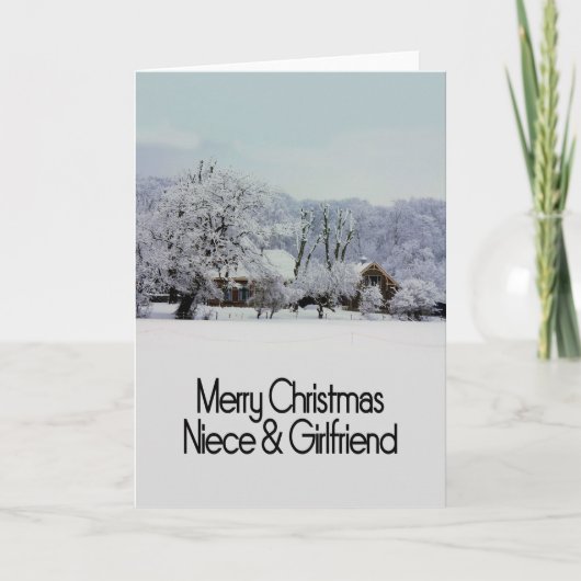 nicht en vriendin kerstkaart feestdagen kaart (Voorkant)