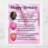 Nicht Gedicht Wijnfles Label Happy Birthday Wijn Etiket (Enkel label)