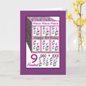 NICHT - Gelukkige 9de Verjaardag Kaart (Gele Bloem)