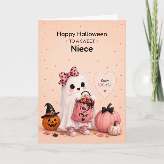 Nicht Halloween Lief Geest Kaart (Voorkant)