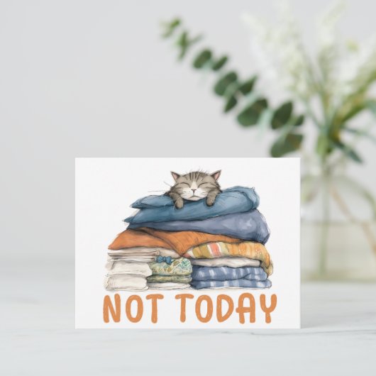 Nicht heute briefkaart (Staand voorkant)