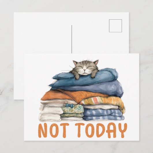 Nicht heute briefkaart (Voorkant / Achterkant)