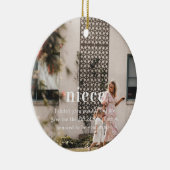 nicht | Sentimentele foto KeepSake Kerstmis Keramisch Ornament (Rechts)