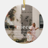 nicht | Sentimentele foto KeepSake Kerstmis Keramisch Ornament (Voorkant)