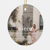 nicht | Sentimentele foto KeepSake Kerstmis Keramisch Ornament (Links)