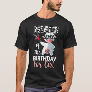 Nicht van het meisje dat jarig is Familiekoe 1e v T-shirt