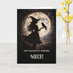 Nichte Halloween Aanpasbaar met Schattige Heks Raa Kaart