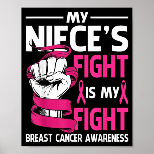 Nichten Strijd Is Mijn Strijd Borstkanker Bewustzi Poster (Voorkant)