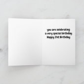 NICHTJE *21STE VERJAARDAG* WAT EEN BIJZONDERE VERJ KAART (Binnen)