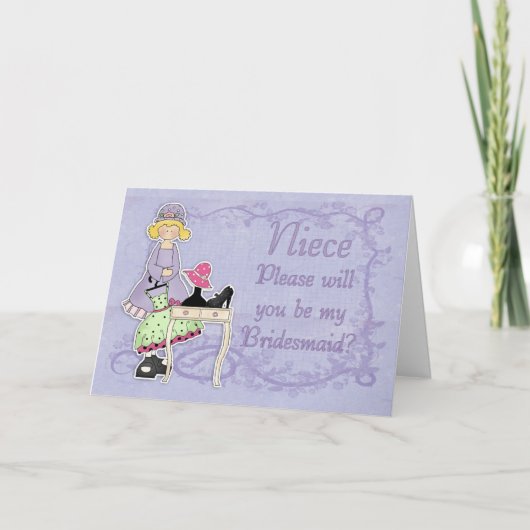 Nichtje bruidsmeisje - Wil je mijn bruidsmeisje zi (Voorkant)