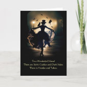 Nichtje Happy Halloween Dancing Witchy Woman Kaart (Voorkant)