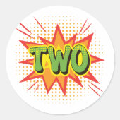 Nichtje neefje 2e verjaardagsfeestje voor komisch  ronde sticker (Voorkant)