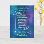 Nichtje Personalize High School Afstuderen Quote Kaart (Gele Bloem)