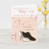 Nichtje Trouwdag Kaart met liefde (Gele Bloem)