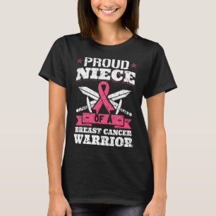 Nichtje van Borstkanker Warrior Pink Awareness Rib T-shirt