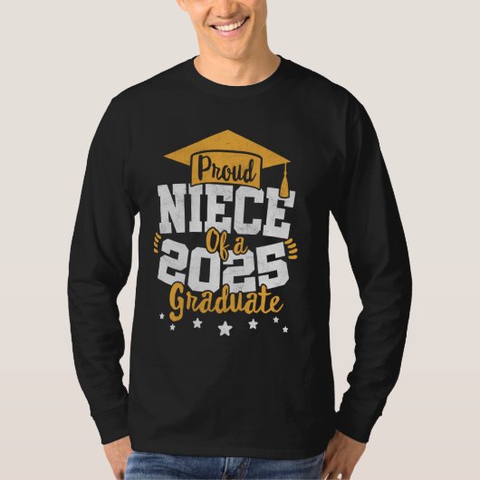Nichtje van een 2025 Afstuderen Class Senior Afstu T-shirt (Voorkant)