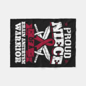 Nichtje van een hersenaneurysma Warrior Awareness Fleece Deken (Voorkant (Horizontaal))