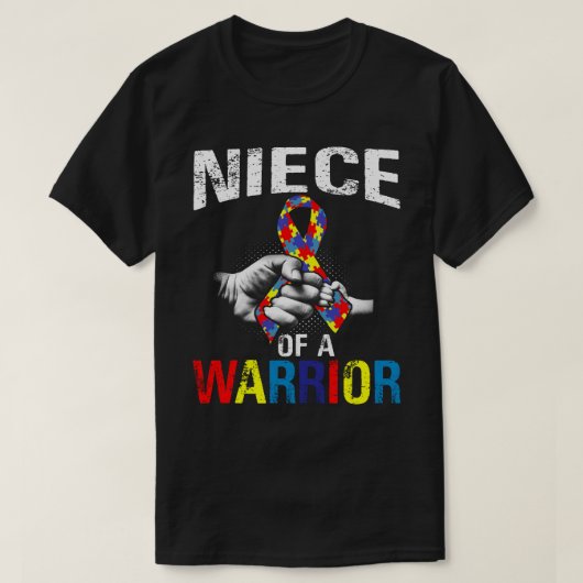 nichtje van een Warrior Autism Awareness T-shirt (Design voorkant)