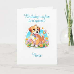 nichtje verjaardag puppy hond kaart