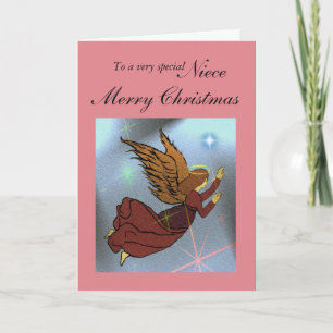 Nichtje / Vrolijk Kerstfeest - Angel Feestdagen Kaart