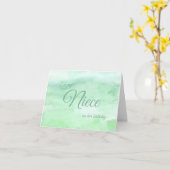 Nichtje Waterverf Verjaardag Kaart (Gele Bloem)