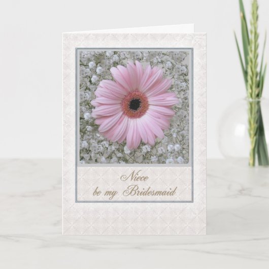 Nichtje - wees mijn bruidsmeisje Kaart (Voorkant)