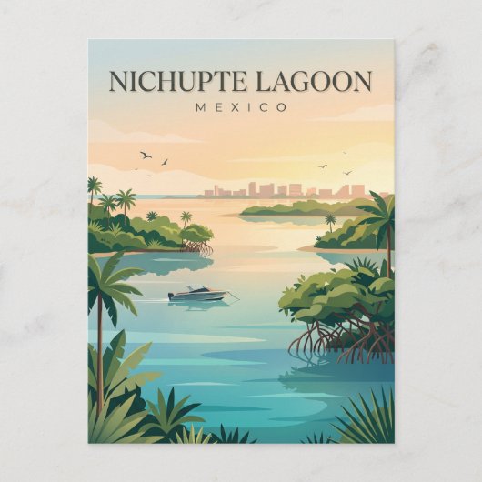 Nichupté-lagune Mexico Briefkaart (Voorkant)