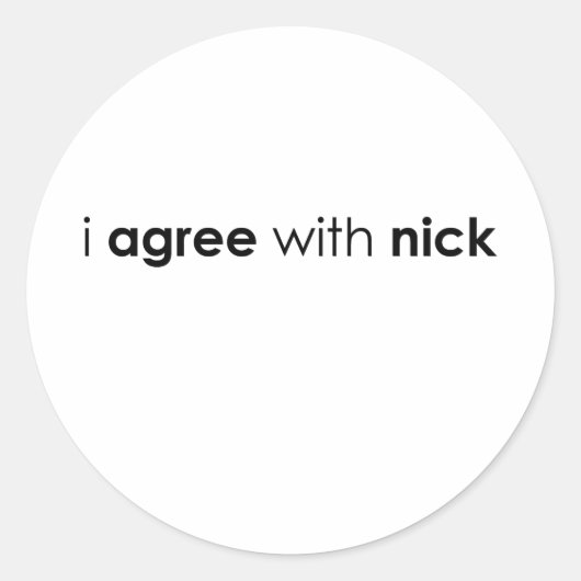 Nick.ai Ronde Sticker (Voorkant)