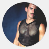 Nick Blue Eyezz Ronde Sticker (Voorkant)