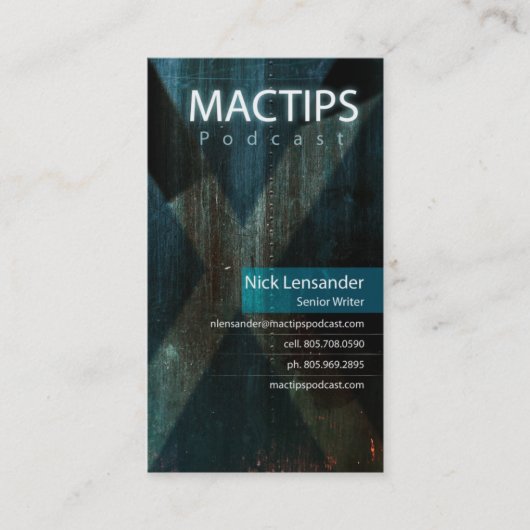 Nick-Business Card Visitekaartje (Voorkant)