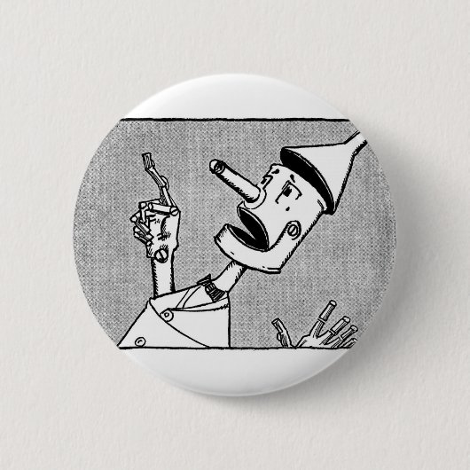 Nick Chopper de Tin Woodman Ronde Button 5,7 Cm (Voorkant)